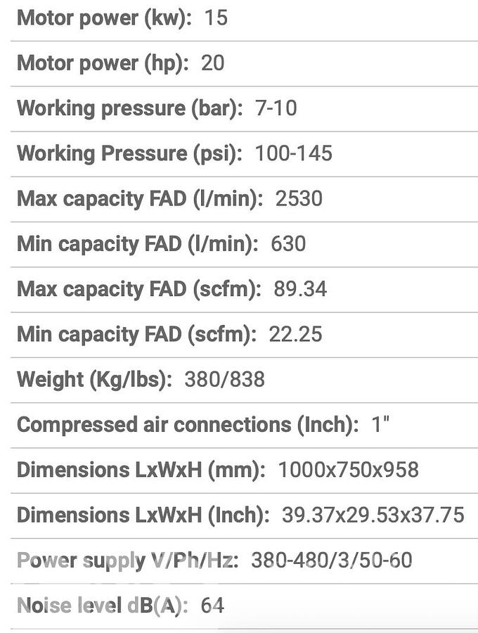 Used 2025 EL-AV 20 HP Compressor