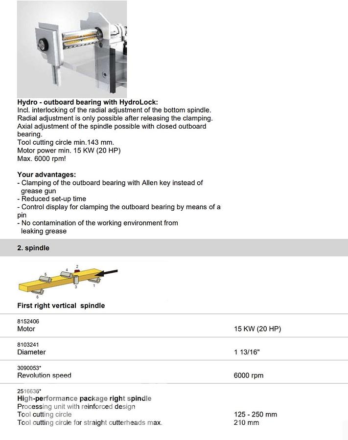 Used Weinig Hyrdomat 3000 Moulder with Infeed System