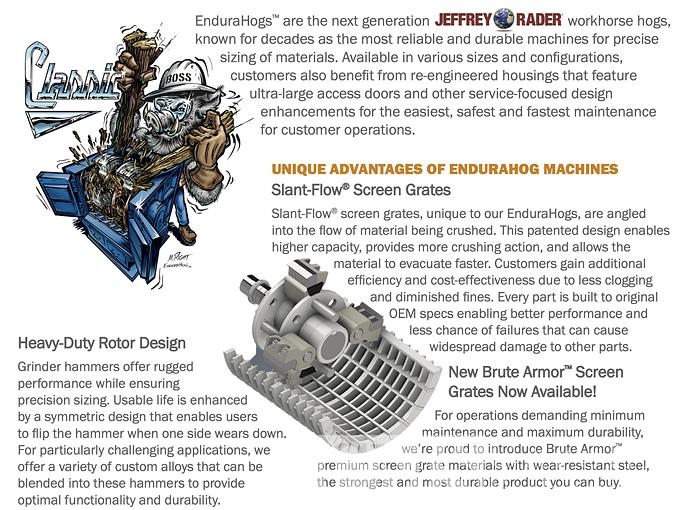 Used Jeffrey Rader 1500 HP Wood Hog