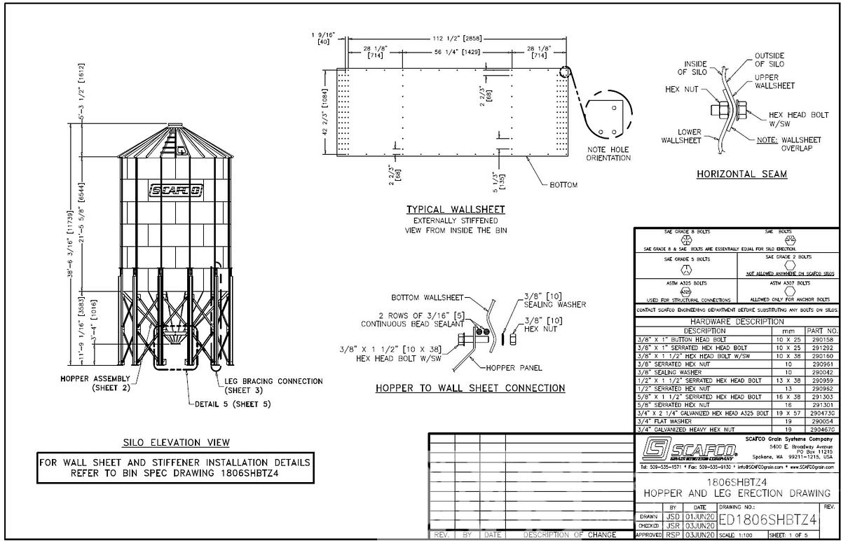 Used Scafco Pellet Storage Bins