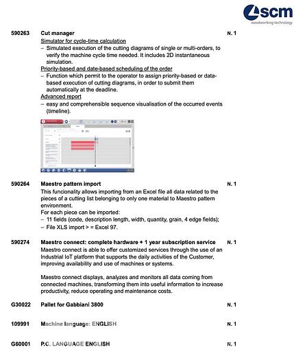 Used 2022 Gabbiani G2 Panel Saw