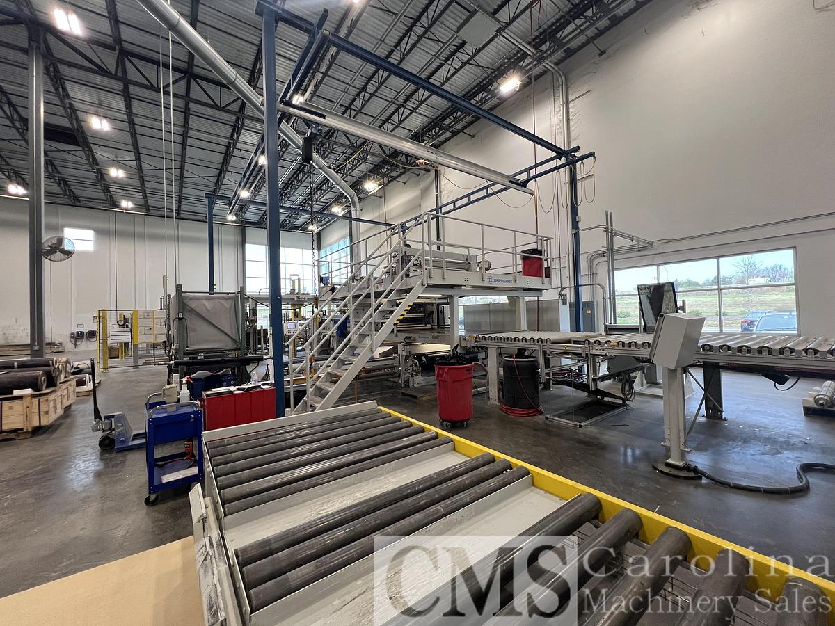 Used 2020 Barberan Top & Bottom Laminating Line with Biele Automatic Infeed/Outfeed System