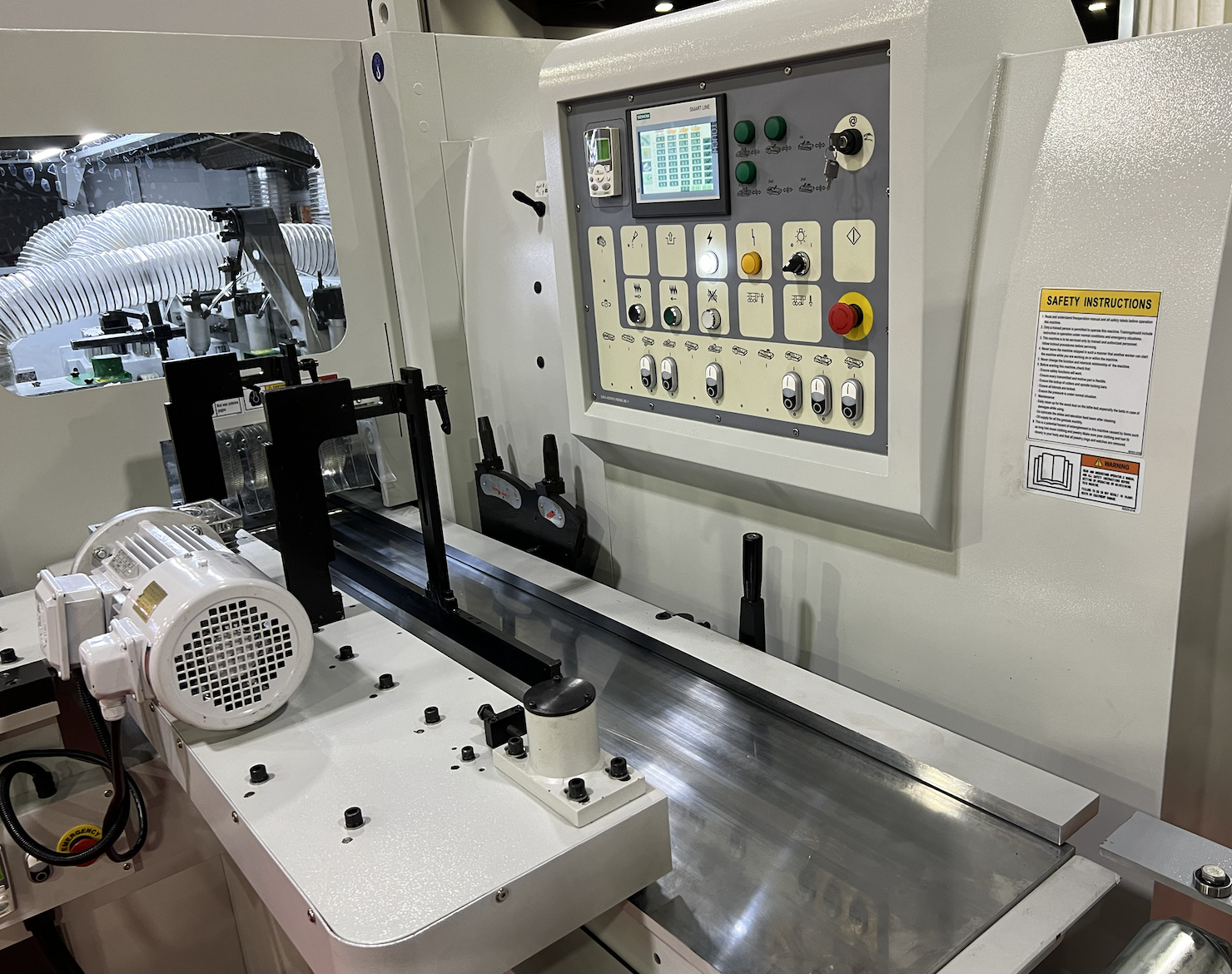 Used Woodtech 12" 6-Head Moulder with Infeed Table