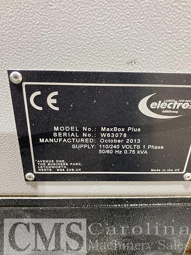 Used 2013 Electro 600 Group Maxbox Plus Laser Engraver