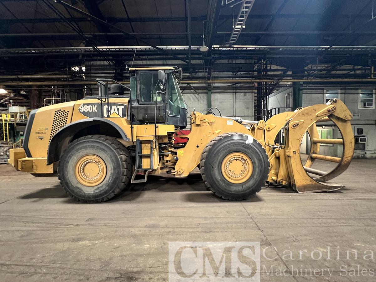 Used CAT 980K Wheel Loader with Log Forks