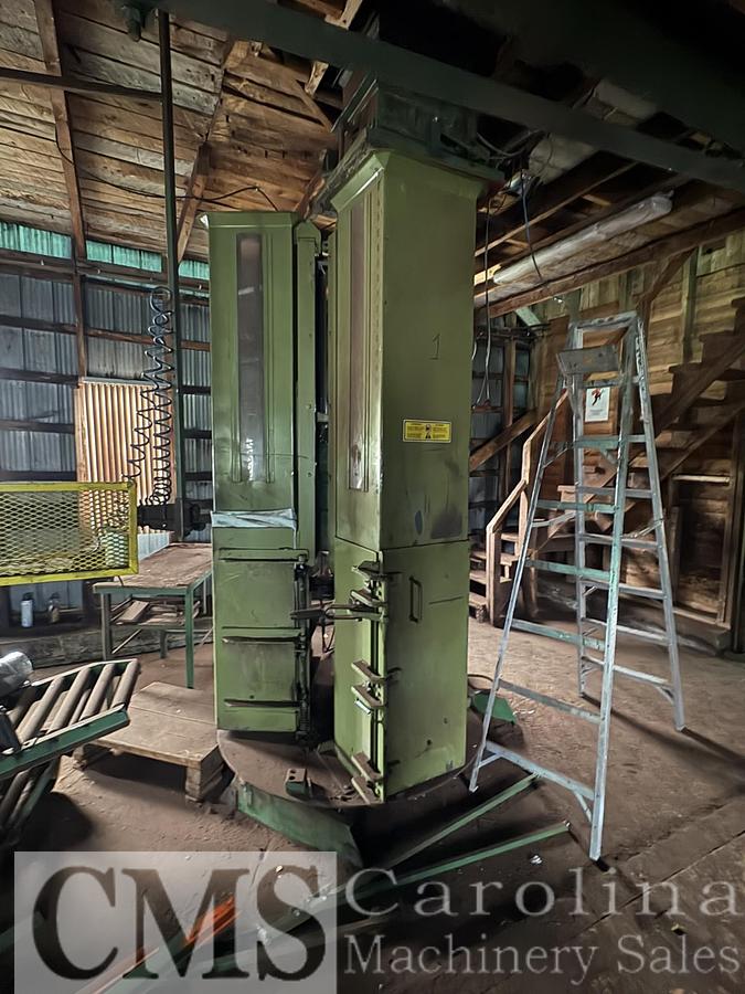 Used Verville VP300 Shaving Baggers with Bin & Conveyor