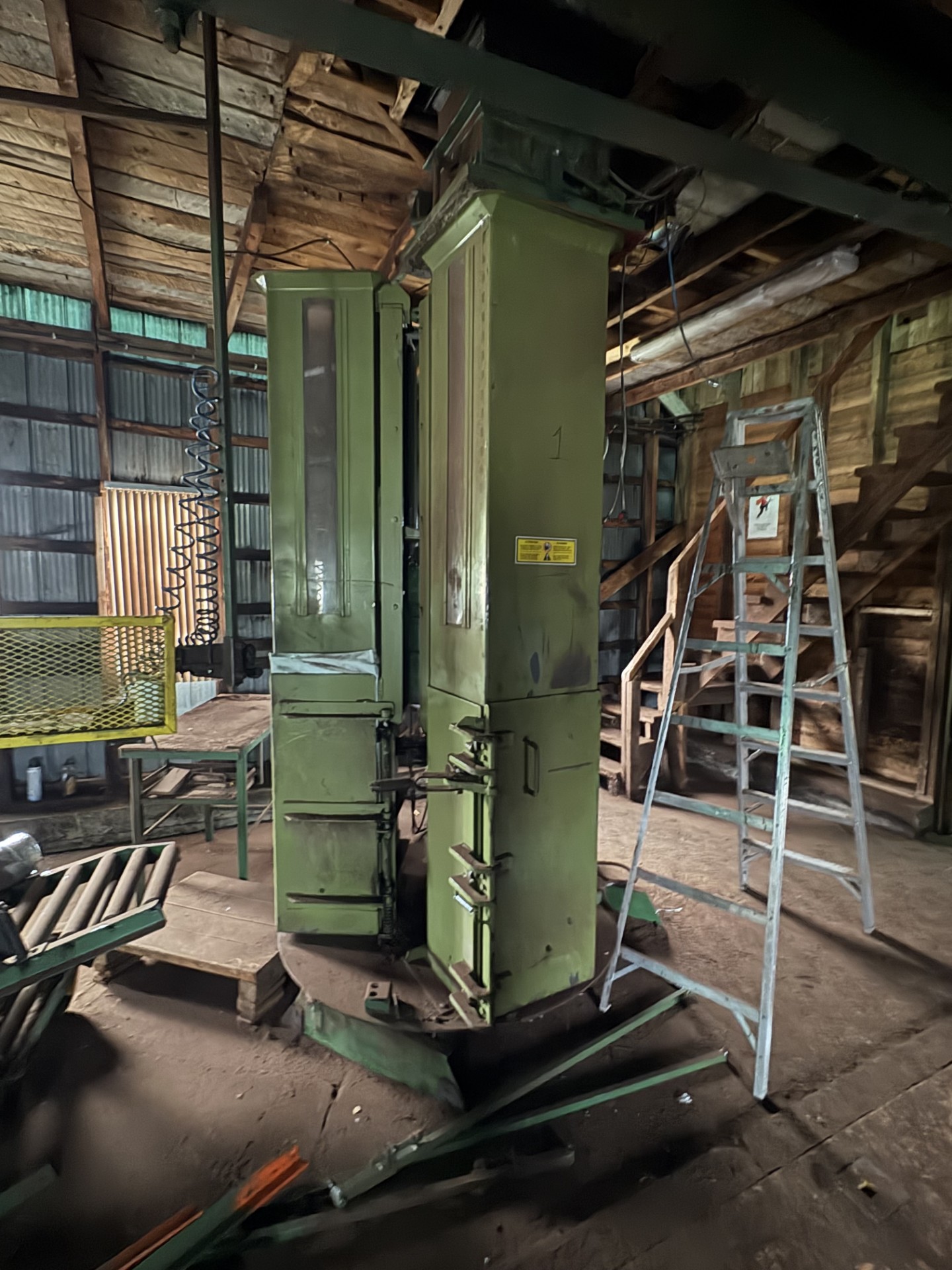 Used Verville VP300 Shaving Baggers with Bin & Conveyor