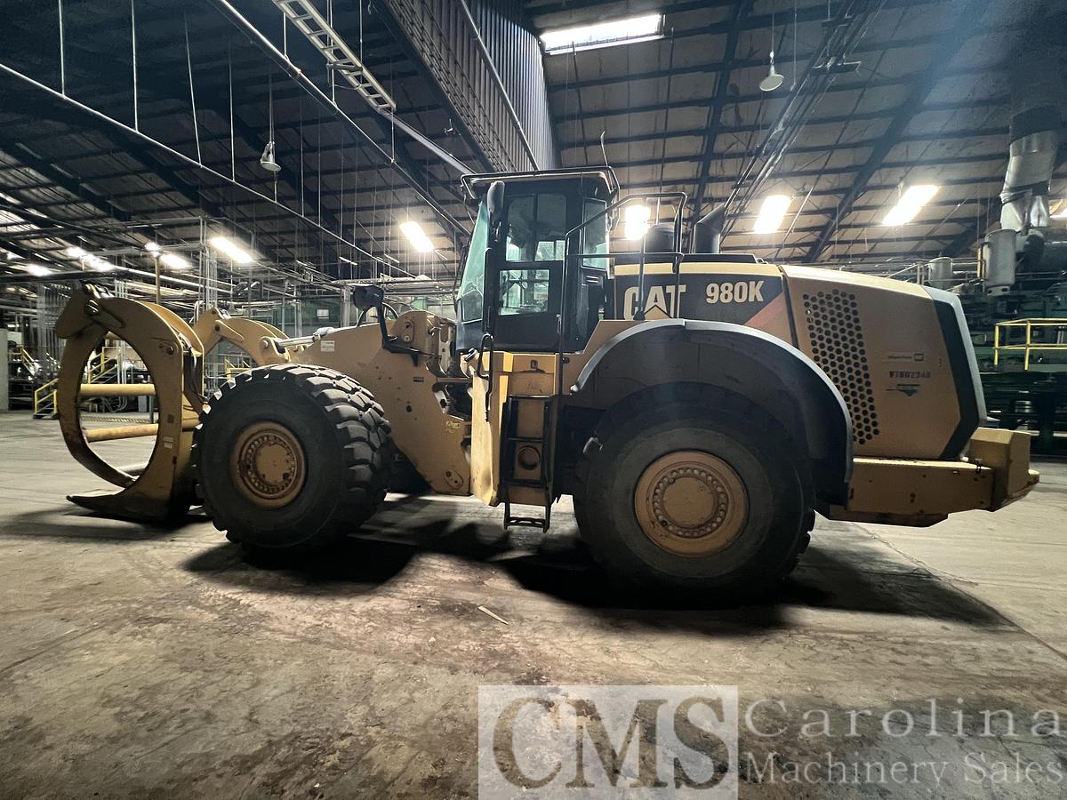 Used CAT 980K Wheel Loader with Log Forks