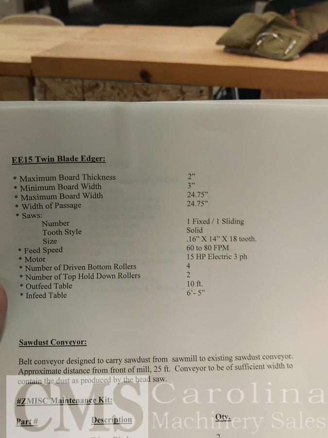 Used 2006 Wood-Mizer LT300 with Twin Blade Edger