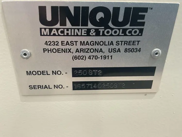 Used Unique Model 250GT2 Door Machine