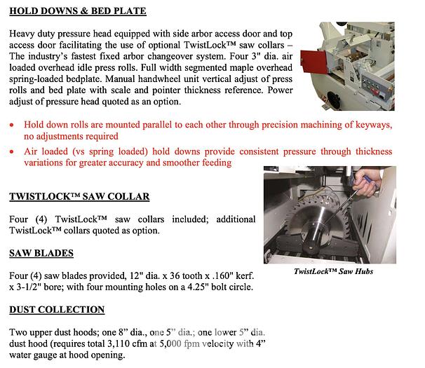 Used 2022 Mereen Johnson Model 312 DC Gang Rip Saw