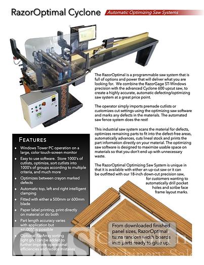 Used 2016 Razorgauge Optimal Optimizer Saw