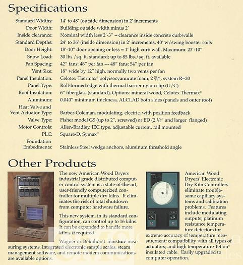 Used American Wood Dryer Dry Kilns