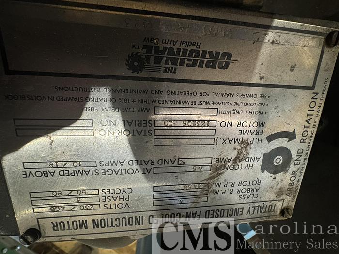 Used Original Radial Arm Saw