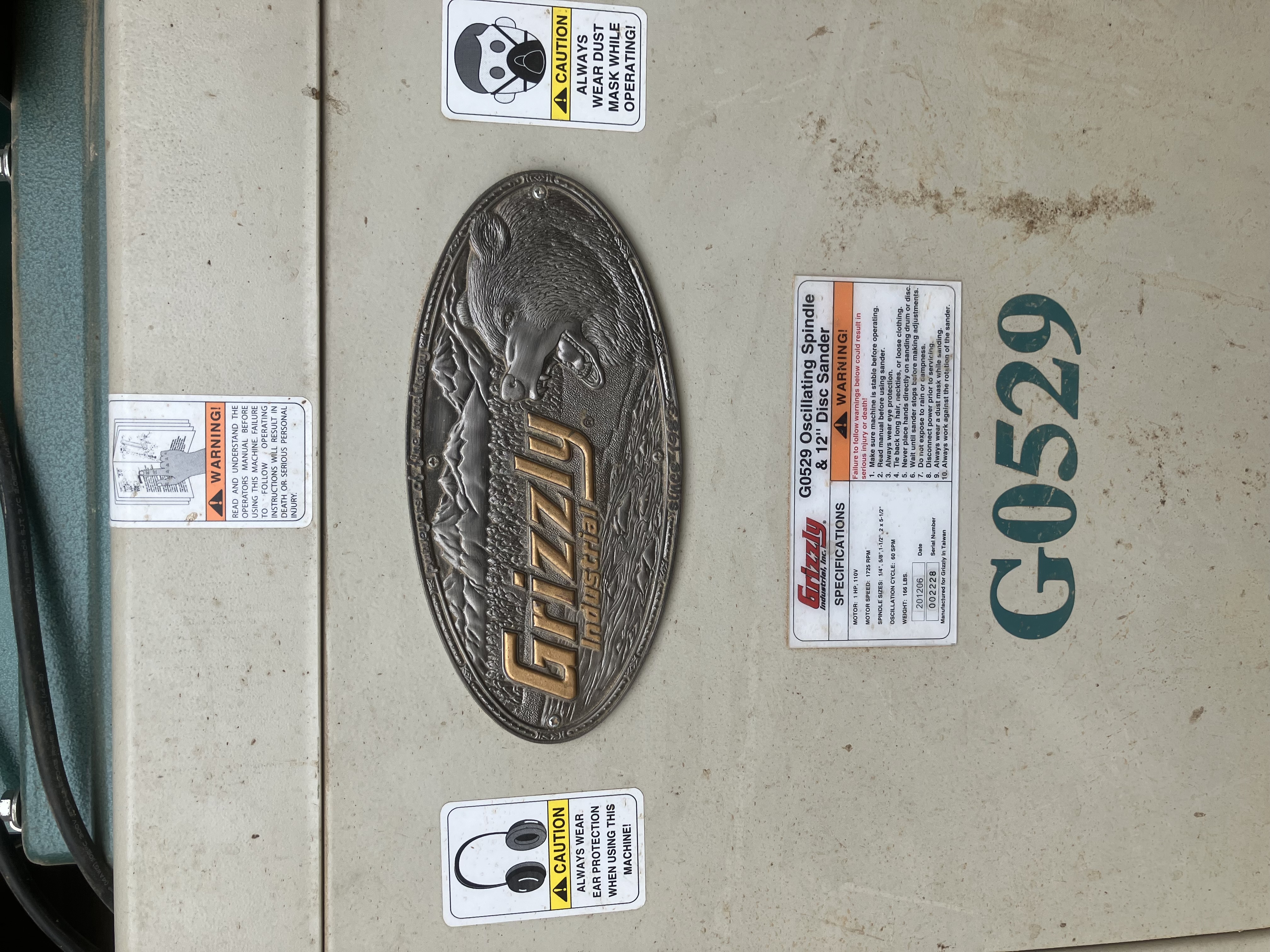 Used Grizzly  G 0529 Occillating Belt And Disc Sander