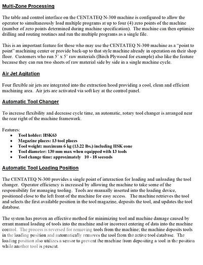 Used 2019 Homag Centateq N-300 CNC Router