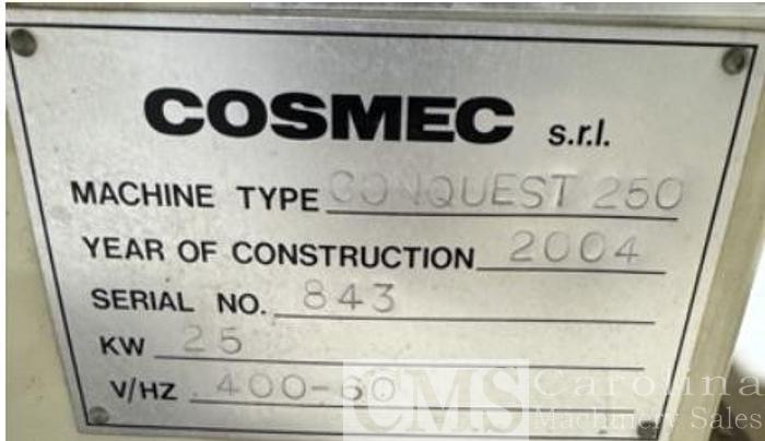 Used 2004 Cosmec Conquest 250 CNC Router