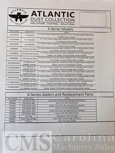 Used Atlantic Dust Collection X Series Dust Collectors