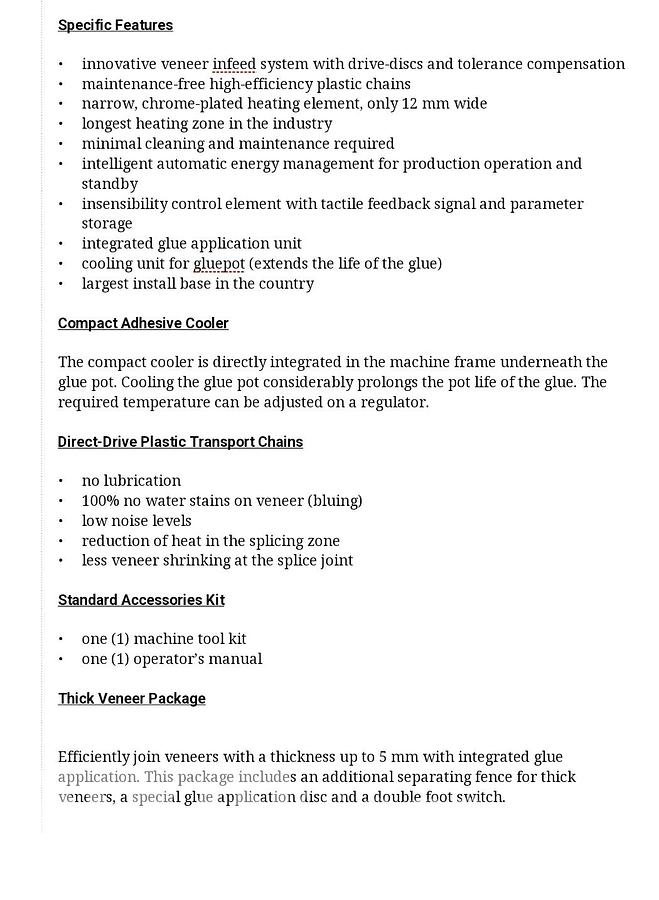 Used 2020 Kuper VENEER SPLICER FLI 1000