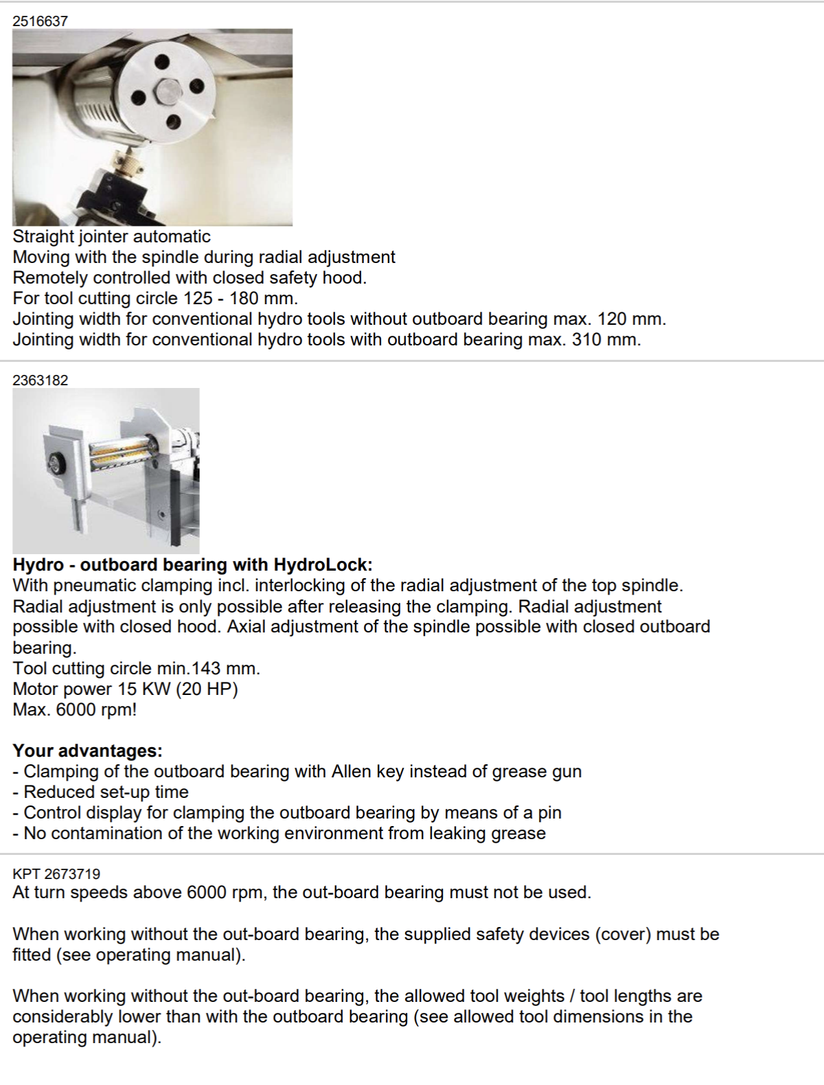Used 2020 Weinig Hydromat 3000 12" Moulder