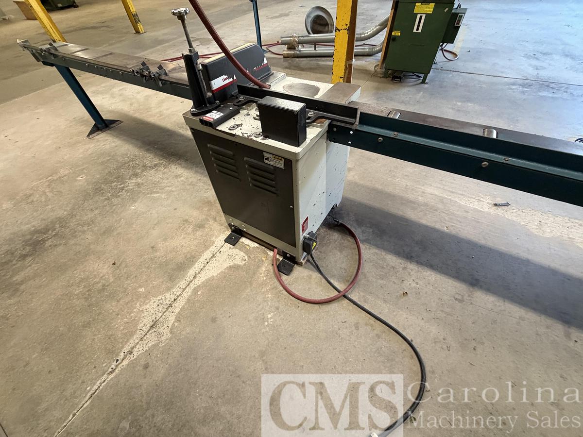 Used 2009 Cantek 18" Chop Saw with Infeed & Outfeed