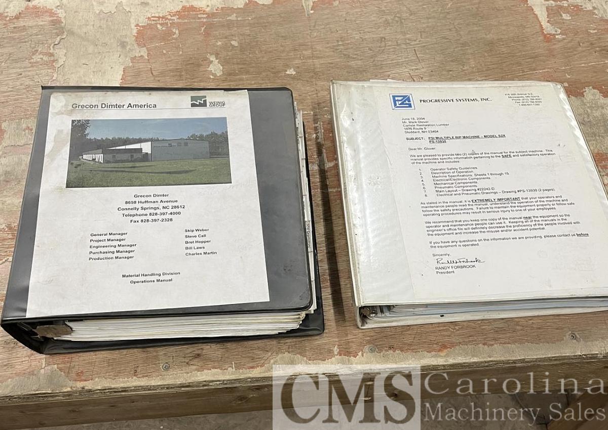 Used 2004 Progressive Systems Optimizing Rip Saw with ValueRip Infeed/Outfeed