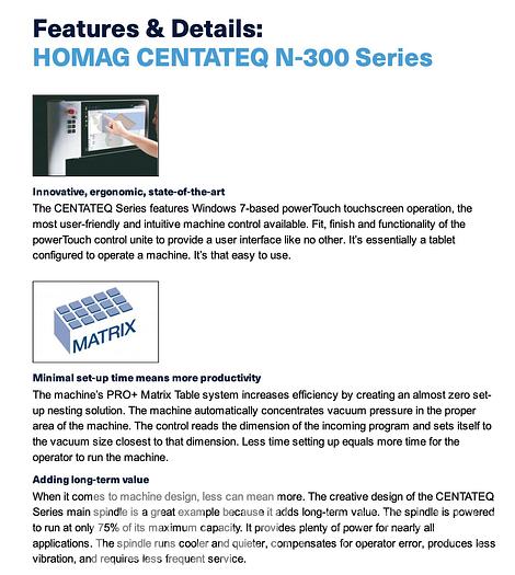 Used 2021 Homag Centateq N-300 with Loading/Offload