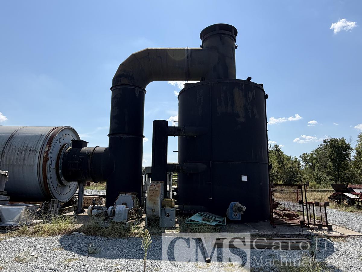 Used Baker Rullman and Player Design 12x48 Triple Pass Dryer with Green Dust Burner