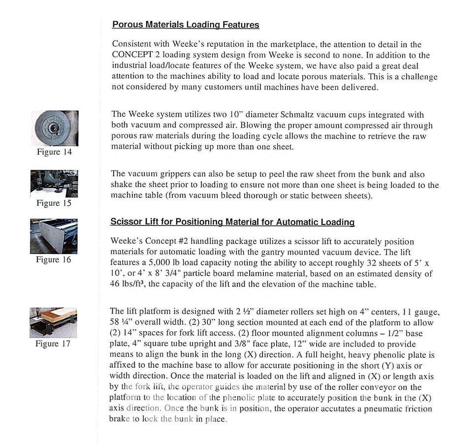 Used 2015 Weeke Vantech 512 CNC Router with Offloading