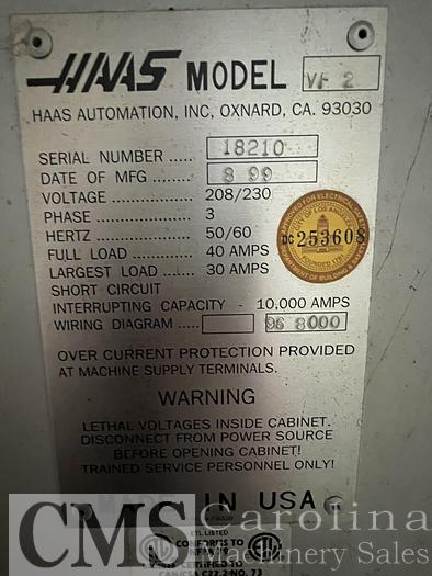 Used 1999 Haas VF2 CNC Machine