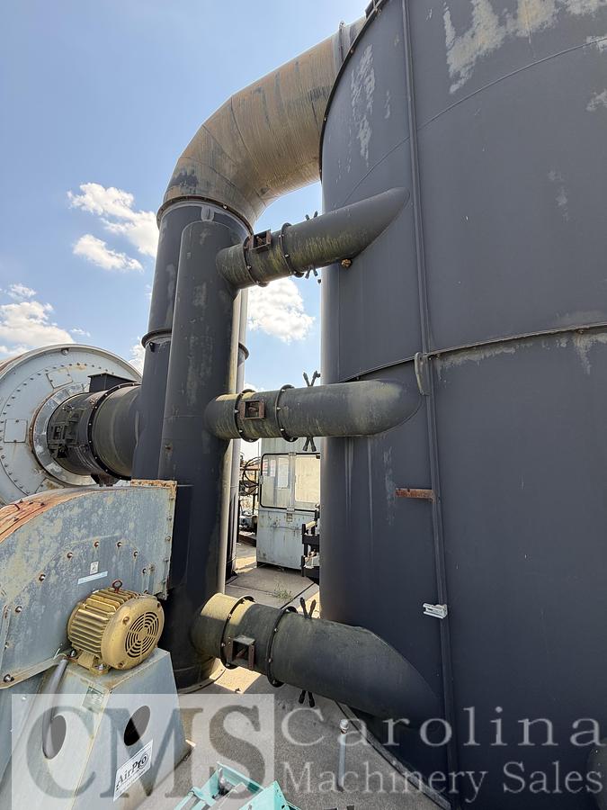 Used Baker Rullman and Player Design 12x48 Triple Pass Dryer with Green Dust Burner