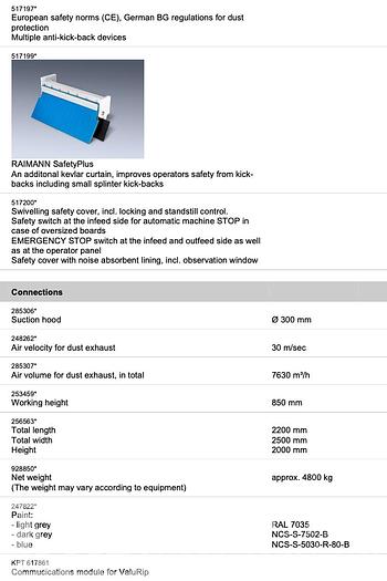 Used 2011 Raimann ProfiRip KR450 4M Rip Saw with ValuRip IV Infeed