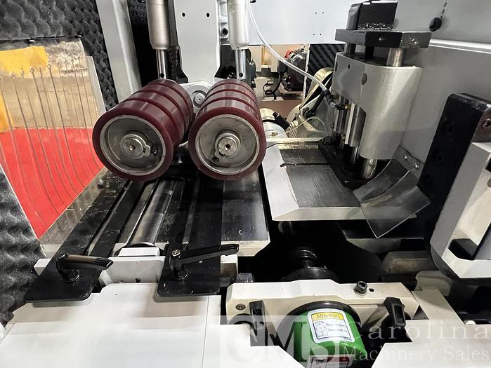 Used Woodtech 12" 6-Head Moulder with Infeed Table