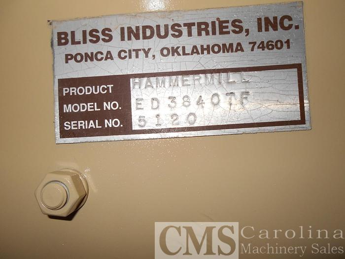 Used Bliss ED3840 250 HP Hammermill