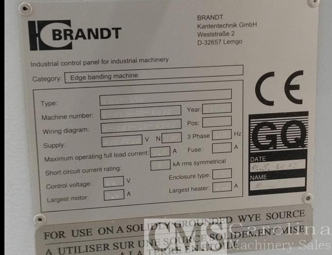 Used 2015 Brandt Ambition 1110 Edgebander