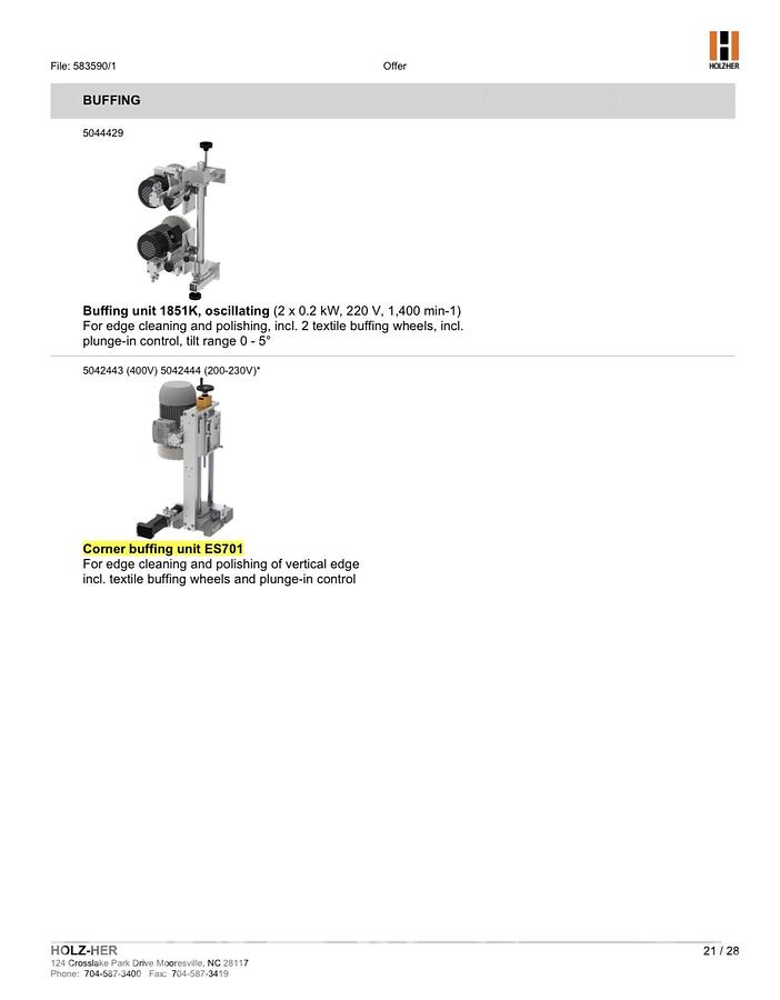 Used 2021 Holz-her 1598 Lumina Single Sided Edgebander