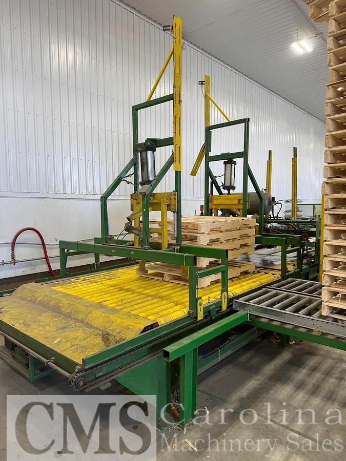Used Universal IN-LINE Pallet Nailer with Stacker