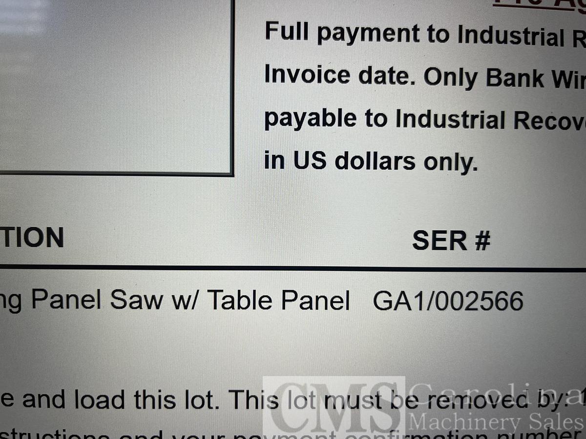Used Shelling Galaxy 125 Panel Saw