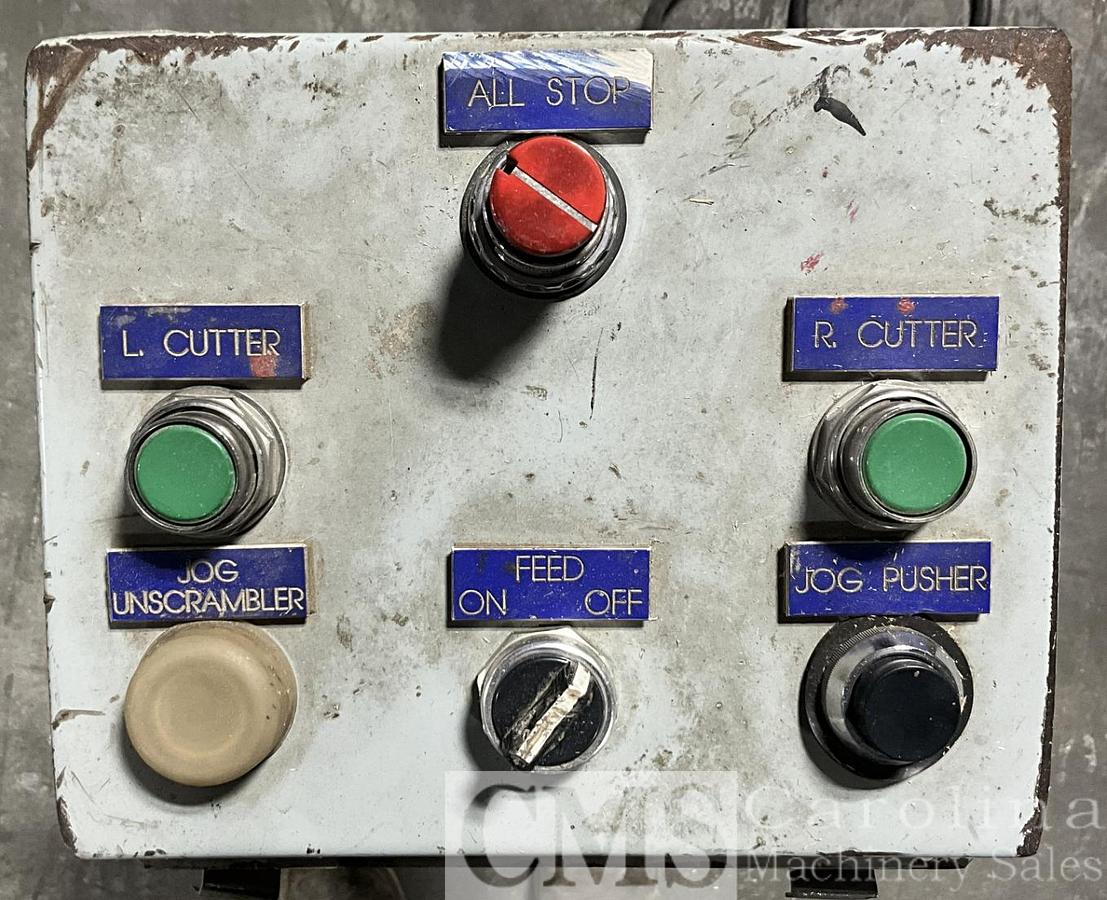 Used Baker Double Head Notcher with Infeed