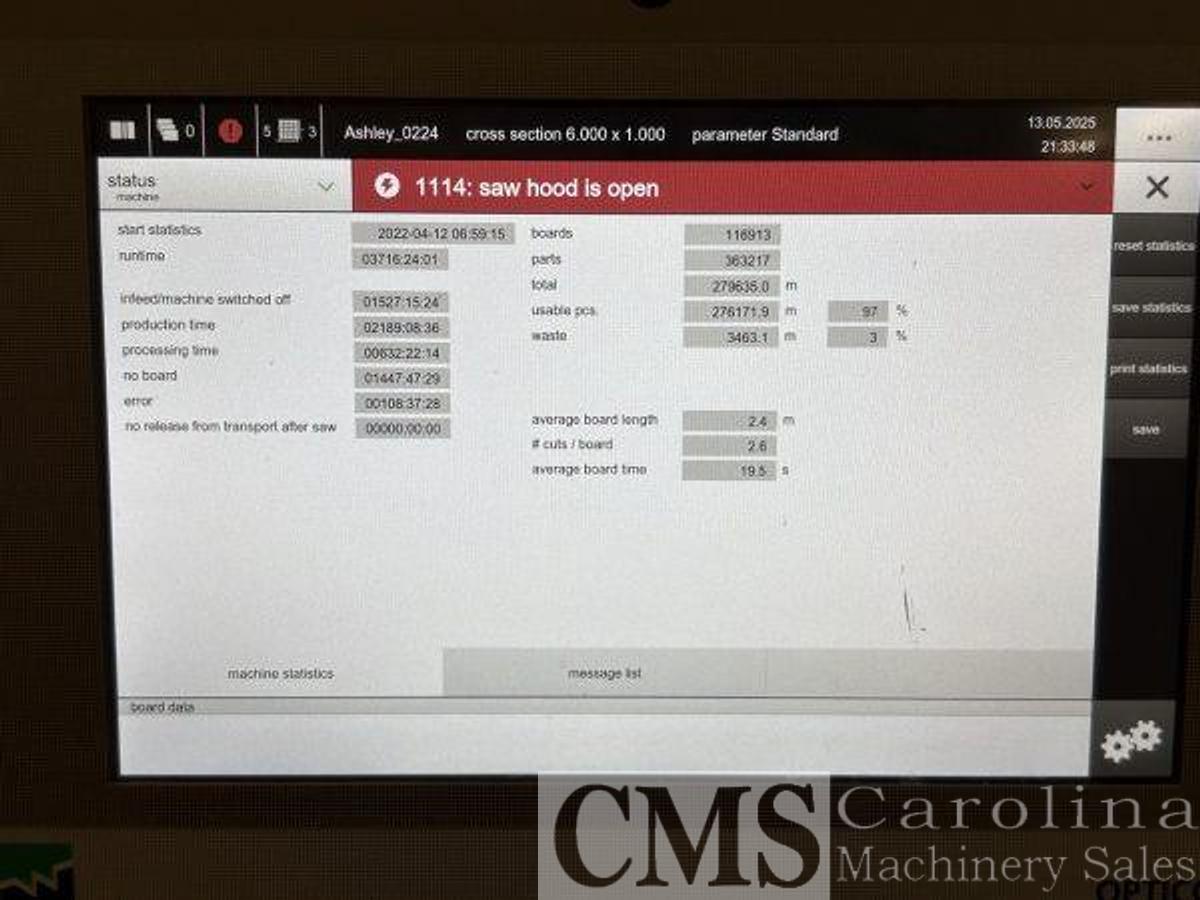 Used 2022 Weinig Dimter UniCut P Optimizing Crosscut Saw