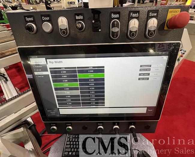 Used Woodtech Optimizing Gang Rip Saw with Infeed