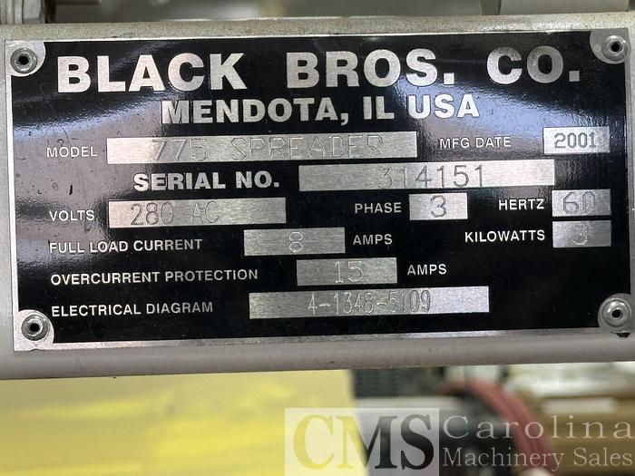 Used Black Brothers HPL Line with a 5' x 12' End Loading Cold Press