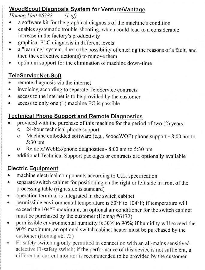 Used 2015 Homag Vantage BMG 311 CNC Router