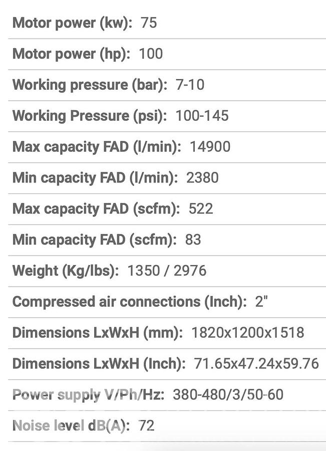 Used 2025 EL-AV 100 HP Compressor