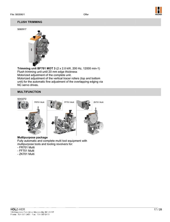 Used 2021 Holz-her 1598 Lumina Single Sided Edgebander
