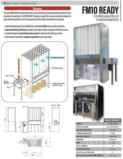 2023 Coral FM10 Ready 5,000 CFM Dust Collector