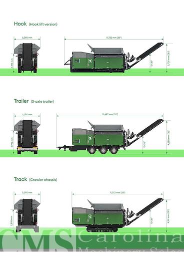 Used 2018 Komptech Terminator 6000S Mobile Shredder