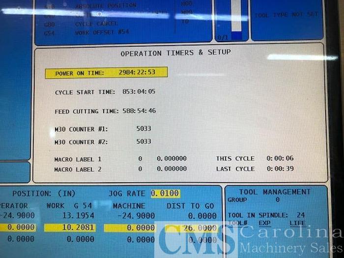 Used 2011 Haas VF-5/40 CNC Vertical Machining Center