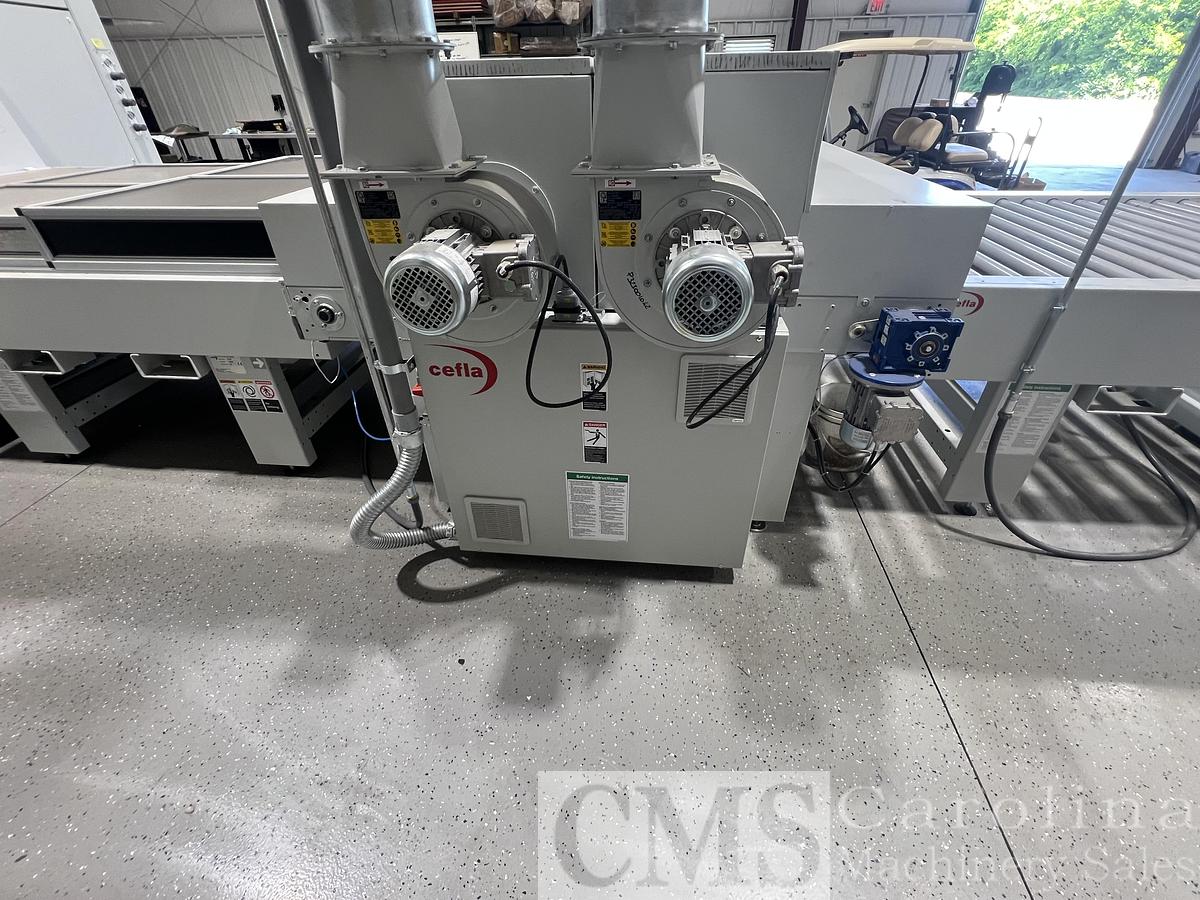 Used Cefla Mito Sprayer Finishing Line with UV Ovens