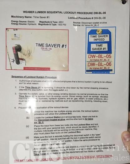 Used Timesavers 53" 3-Head + 3-Head Top & Bottom Sander Line